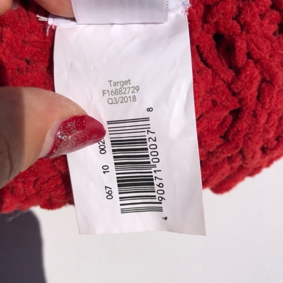 THRESHOLD Red Cable Knit Throw Blanket NWOT - Picture 6 of 8